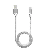 Cable USB (tipo A) a USB tipo C de un metro (AmpSentrix) (Infinity) (Gris) - Imagen 2