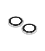 (Blanco)-(Claro) iPhone 16 / 16 Plus-Protector de Lente de Cámara - Imagen 2