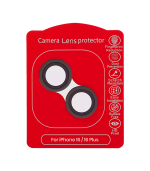 (Negro)-(Claro) iPhone 16 / 16 Plus-Protector de Lente de Camara