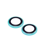 (Verde Azulado)-(Clear) iPhone 16 / 16 Plus-Protector de Lente de Camara - Imagen 2