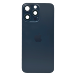 Tapa Trasera para iPhone 15 Pro Max Azul con marco (Titanio azul) (Con pega)