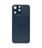 Tapa Trasera para iPhone 15 Pro Max Azul con marco (Titanio azul) (Con pega)