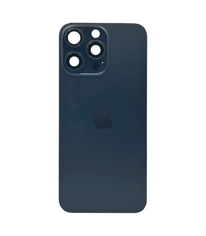 Tapa Trasera para iPhone 15 Pro Max Azul con marco (Titanio azul) (Con pega) 0 Tapa Trasera para iPhone 15 Pro Max Azul con marco (Titanio azul) (Con pega) - Imagen 1