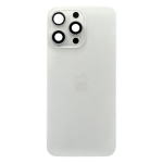 Tapa Trasera para iPhone 15 Pro Max Blanco con marco (Titanio Blanco) (Con pega)