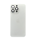 Tapa Trasera para iPhone 15 Pro Max Blanco con marco (Titanio Blanco) (Con pega)