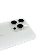 Tapa Trasera para iPhone 15 Pro Max Blanco con marco (Titanio Blanco) (Con pega) - Imagen 6