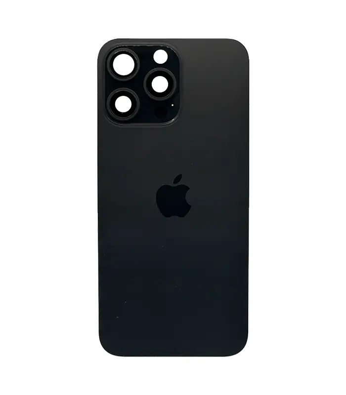 Tapa Trasera para iPhone 15 Pro Max negro con marco (Titanio negro) (Con pega) 0 Tapa Trasera para iPhone 15 Pro Max negro con marco (Titanio negro) (Con pega) - Imagen 1