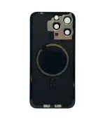 Tapa Trasera para iPhone 15 Pro Max negro con marco (Titanio negro) (Con pega) - Imagen 2