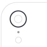 Anillo De Bisel De La Cámara Trasera para IPhone XR (Negro)