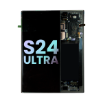 Pantalla OLED con marco para Samsung Galaxy S24 Ultra (Service Pack) (Titanio Gris)