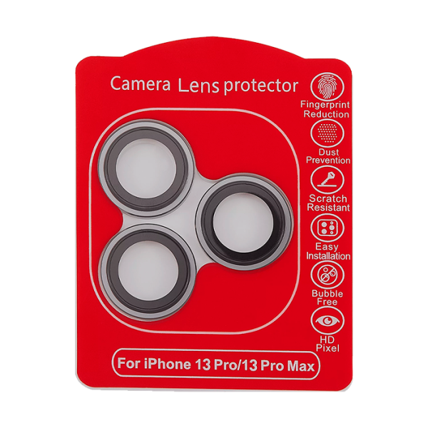 (Gris)-(Clear) iPhone 13 Pro / 13 Pro Max-Protector de Lente de Cámara