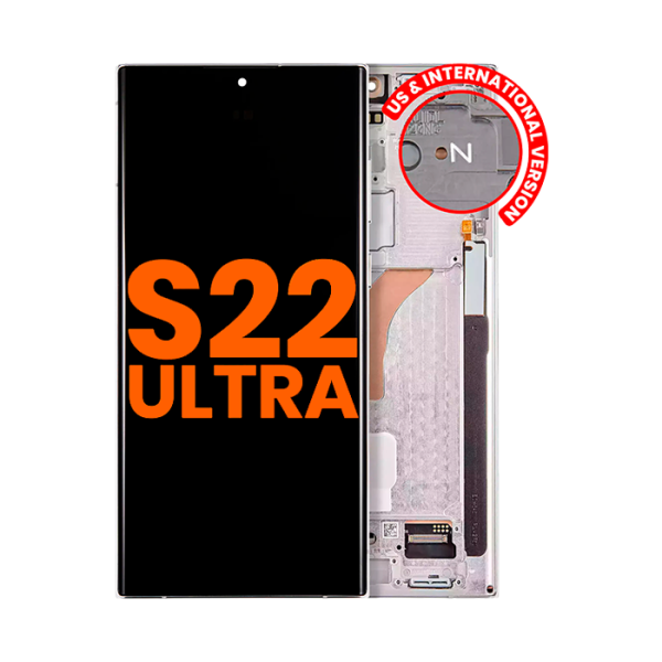 Pantalla OLED para Samsung Galaxy S22 Ultra 5G (Versión Estadounidense E Internacional) (Blemish: B) (Blanco Fantasma)