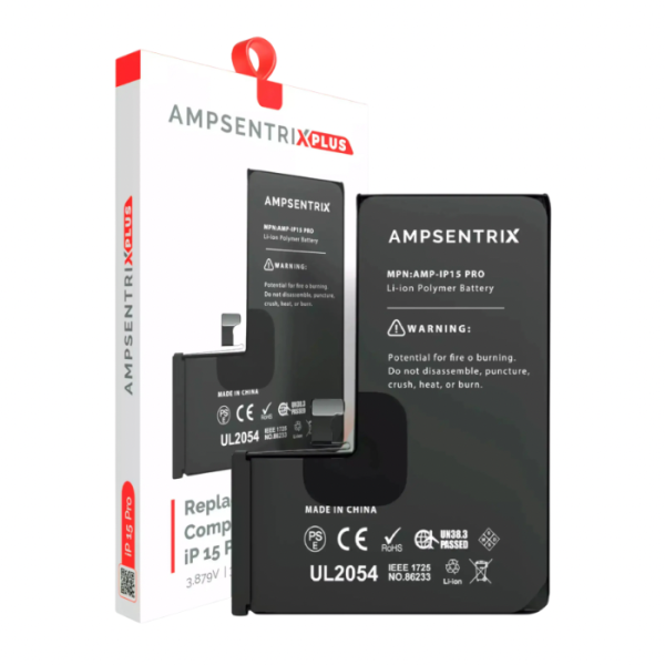 Bateria para iPhone 15 Pro (Ampsentrix: Plus)