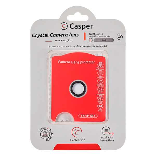 (Blanco)-(Clear) iPhone 16e-Protector de Lente de Cámara