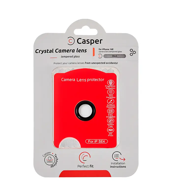 Protector de Lente de Cámara para iPhone 16e (Negro) (Clear) 0 (Negro)-(Clear) iPhone 16e-Protector de Lente de Cámara - Imagen 1