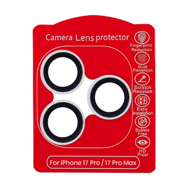 (Blanco)-(Clear) iPhone 17 Pro / 17 Pro Max-Protector de Lente de Cámara