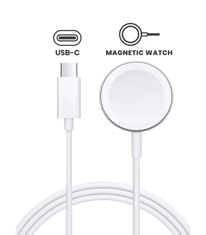 Cable de carga magnético USB-C para reloj (1 m) 0 Cable de carga magnético USB-C para reloj (1 m) para todas las series de relojes (OEM Grade: New) - Imagen 1