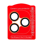 (Naranja)-(Clear) iPhone 17 Pro / 17 Pro Max-Protector de Lente de Cámara