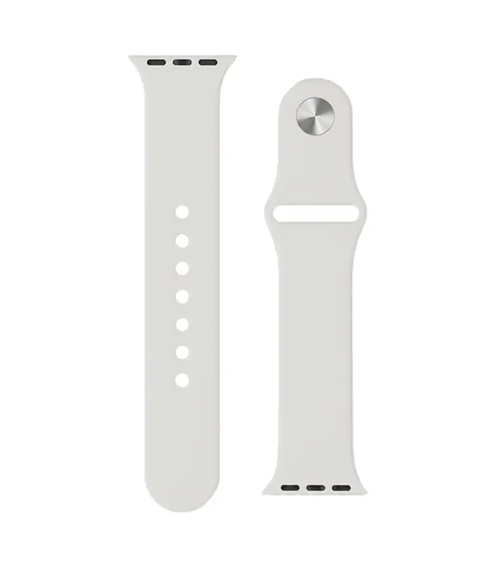 Blanco (Blanco) (Apple Watch 38/40MM)-Correa de silicona - Imagen 1