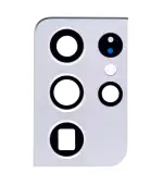 Lente de Cámara con Bisel para Samsung Galaxy S21 Ultra (Blanco)