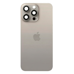 Tapa trasera para iPhone 15 Pro con marco (Titanio) (Con pega)