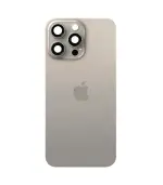 Tapa trasera para iPhone 15 Pro con marco (Titanio) (Con pega)