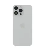 Tapa trasera para iPhone 16 Pro Max con marco (Blanco) (Con pega)