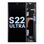 Pantalla OLED con marco para Samsung Galaxy S22 Ultra 5G (Service Pack) (Grafito / Azul cielo / Rojo)