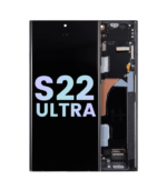 Pantalla OLED con marco para Samsung Galaxy S22 Ultra 5G (Service Pack) (Grafito / Azul cielo / Rojo)