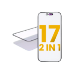 Mica 2 en 1 (vidrio frontal + OCA preinstalado) para iPhone 17 (paquete de 2) (OCA Master)