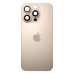 Tapa trasera para iPhone 16 Pro con marco (Dorado)