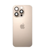 Tapa trasera para iPhone 16 Pro con marco (Dorado)