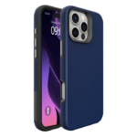 iPhone 16 Pro Max - Funda protectora de doble capa con absorción de impactos - AZUL