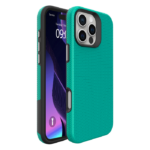 iPhone 16 Pro Max - Funda protectora de doble capa con absorción de impactos - TEAL