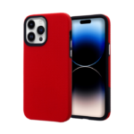 iPhone 15 Pro – Funda protectora de doble capa con absorción de impactos (ROJO)