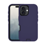 iPhone 16 – Funda resistente (AZUL OSCURO Y NEGRO)