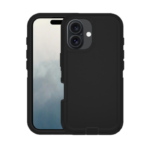 iPhone 16 – Funda resistente (NEGRO)
