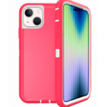iPhone 14 / 13 – Funda resistente (FUCSIA, BLANCO)