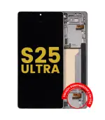 Pantalla OLED Con Marco para Samsung Galaxy S25 Ultra 5G (Original) (EE. UU. E Internacional) (Titanium White Silver)