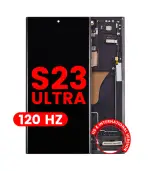 Pantalla OLED con marco para Samsung Galaxy S23 Ultra (Aftermarket Pro) (120 Hz) (EE. UU. e internacional) (Phantom Black)