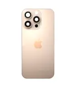 Tapa trasera para iPhone 16 Pro con marco (Dorado)