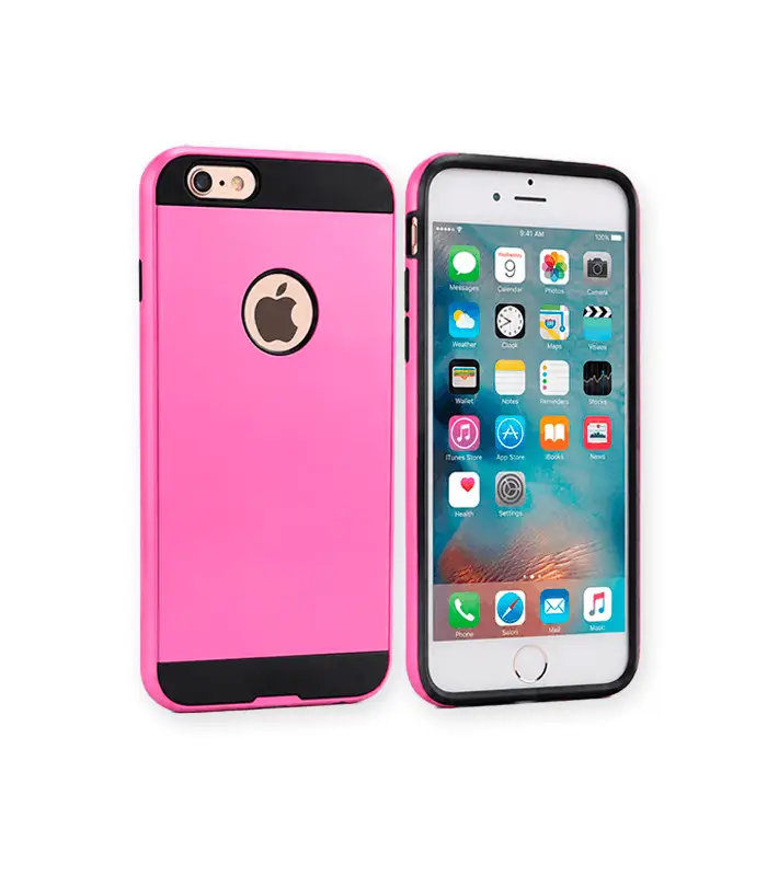 1238606796 Funda para iPhone 6 plus / 6S plus color rosado - Imagen 1