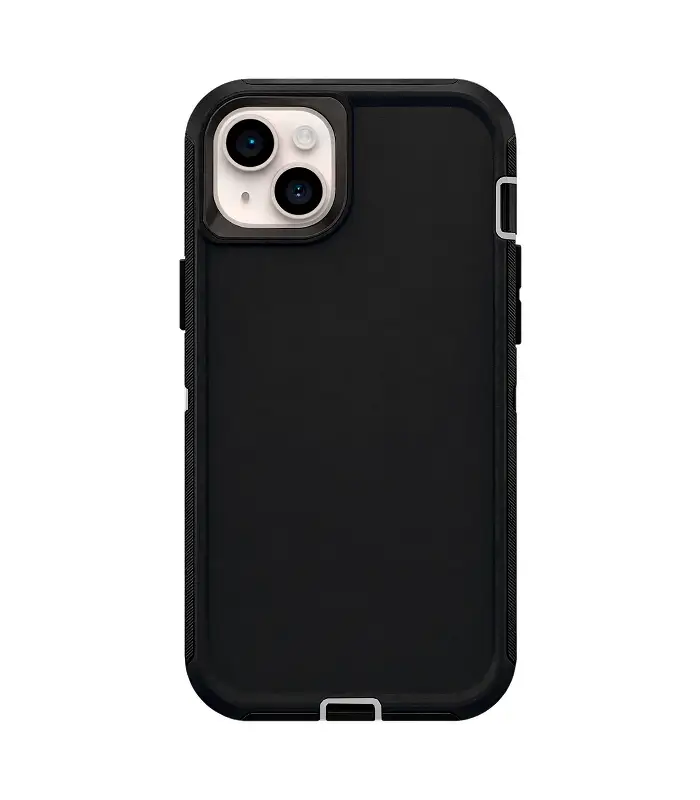 14-DEF-BLKWHT iPhone 14 / 13 – Funda resistente (NEGRO Y BLANCO) - Imagen 1
