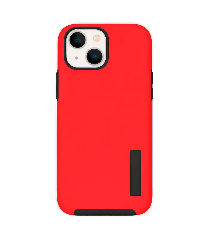 14-DLP-RED iPhone 14 / 13 – Funda de protección de doble capa (ROJO) - Imagen 1