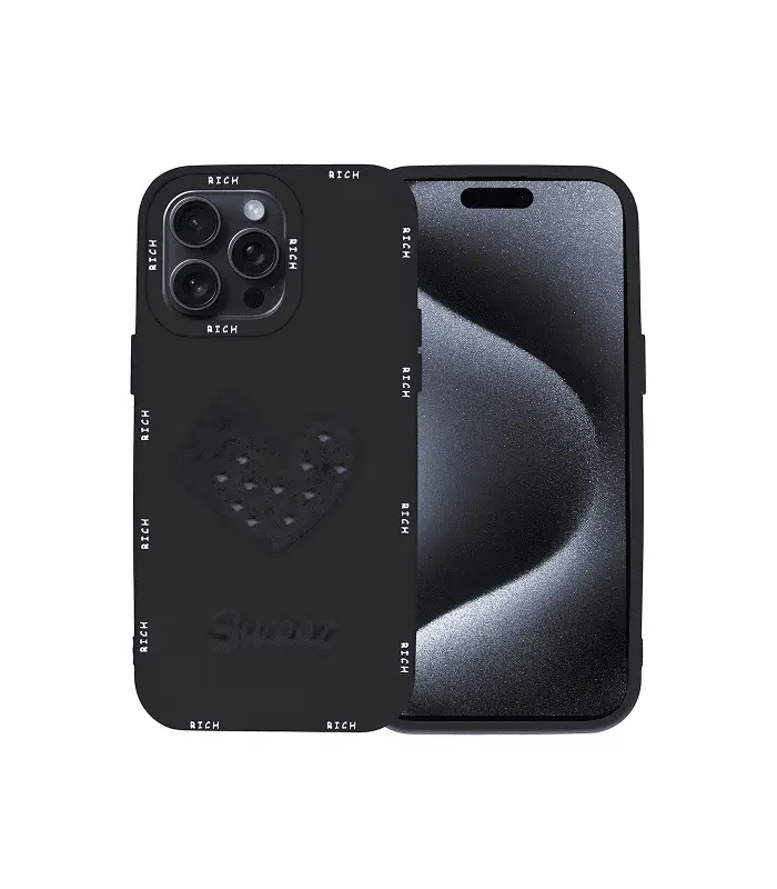 15P-NSM-BLK 1 Funda suave Luxury Sweet Fancy - NEGRO para iPhone 15 Pro - Imagen 1