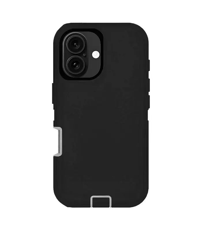 16-DEF-BLKWHT iPhone 16 – Funda resistente (NEGRO Y BLANCO) - Imagen 1