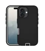 iPhone 16 – Funda resistente (NEGRO Y BLANCO) - Imagen 2