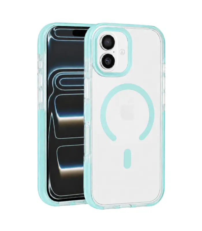 17-FAME-LBLU Funda para iPhone 17 Transparente con Azul claro - Imagen 1