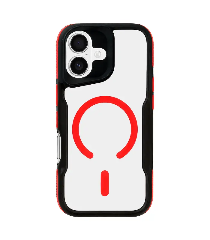 17-MCCK-RED iPhone 17 - Funda transparente con MagSafe Rojo - Imagen 1
