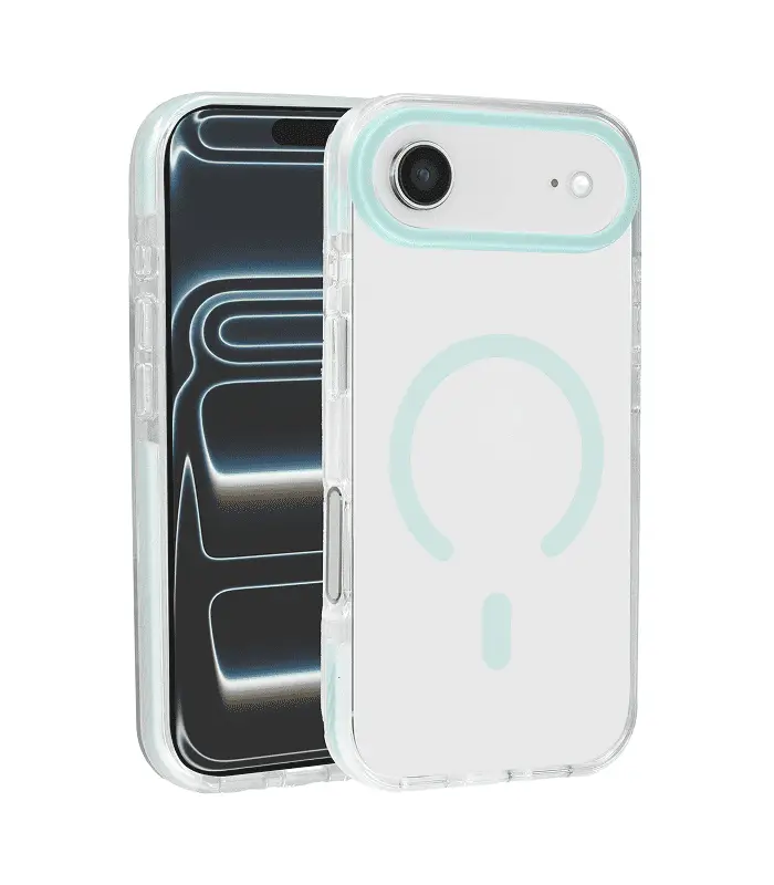 17A-FAME-LBLU Funda para iPhone 17 Air transparente con azul claro - Imagen 1